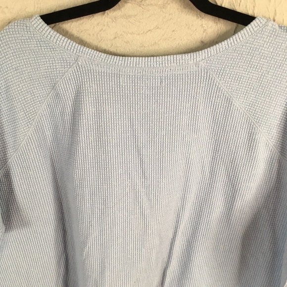 Torrid 3 Top Womens 3X Plus Size Blue  Waffle Knit Crop Boxy Beachy Athleisure - Picture 15 of 16